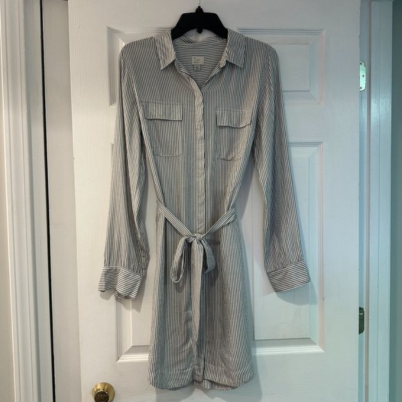 a new day Dresses & Skirts - Grey and White Striped Dress